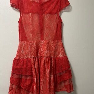 BCBGeneration Red Lace Formal Dress